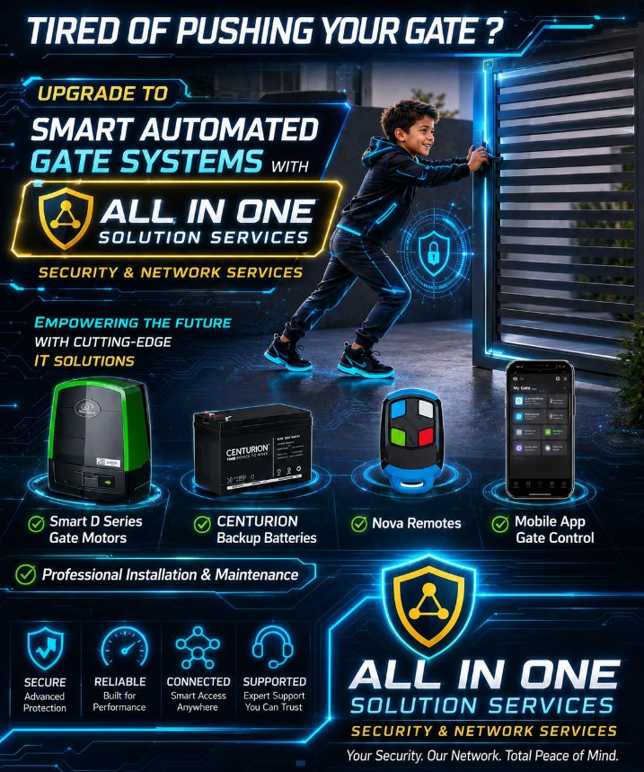 Smart automated gate systems by All In One Solution